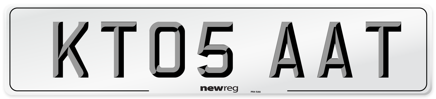 KT05 AAT Number Plate from New Reg